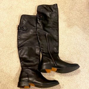 Frye black knee high